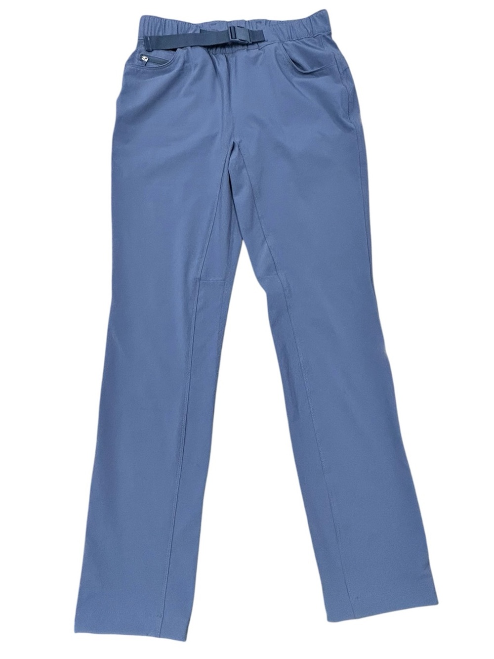 Eddie Bauer Women’s Travel Pants Belted Size 4 Blue Tone Elastic Waist Casual